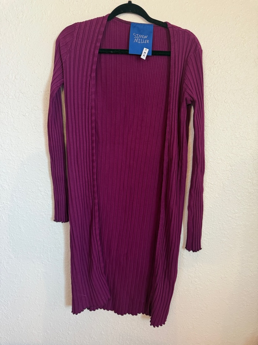 Simon Miller Ribbed Open Cardigan - Picture 2 of 5